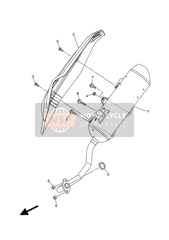 BB8E47110000, Muffler 1, Yamaha, 0